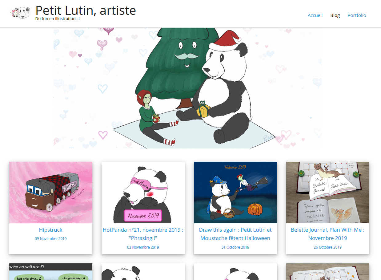 version du blog sous pluxml 5.7 avec la bannière de Noël