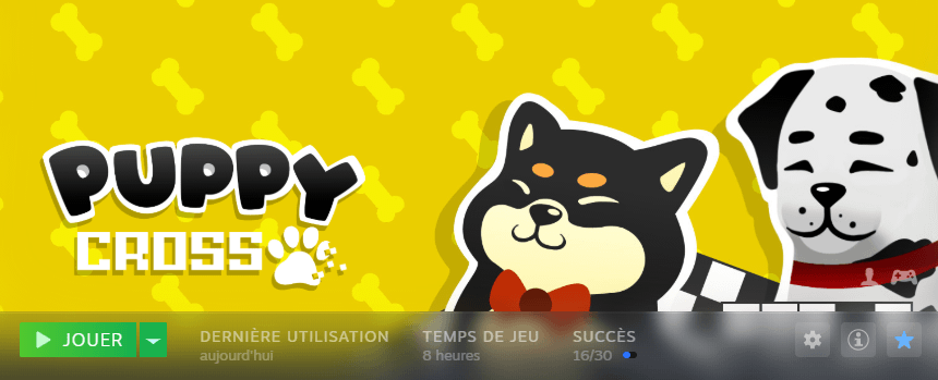 8h de jeux sur puppy cross en 5 jours