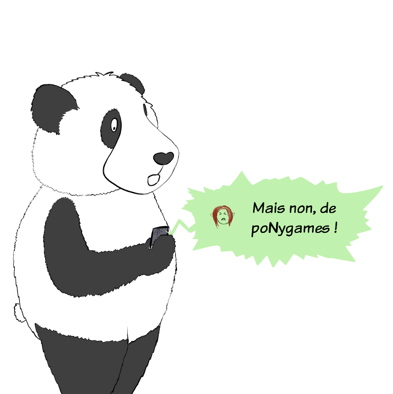 Petit Lutin lui écrit "de poNygames, pas de polygames !"