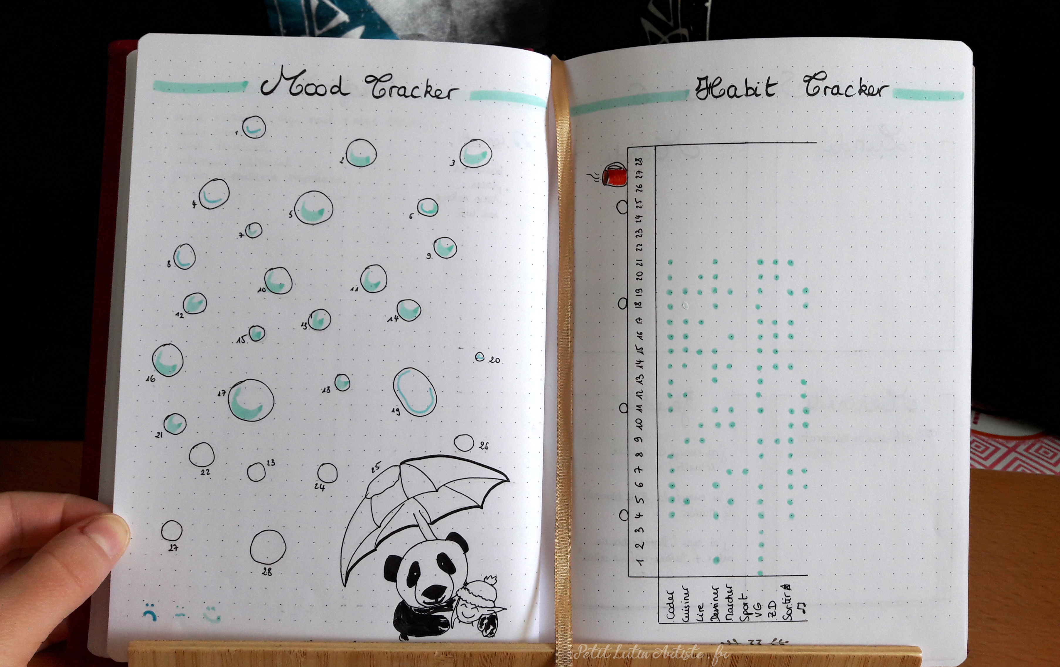 Belette Journal, mon bullet journal de février 2019 - mood tracker et habit tracker