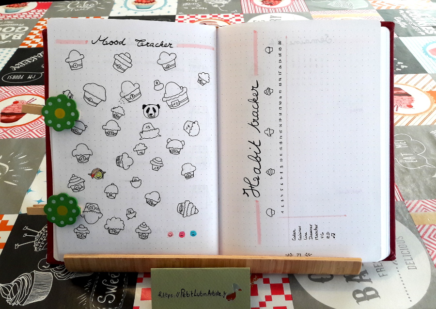 Belette Journal, mon bullet journal d'avril 2019 - mood tracker et habit tracker