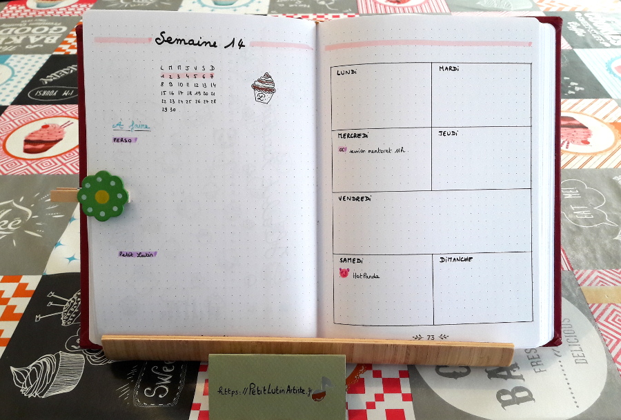 Belette Journal, mon bullet journal d'avril 2019 - première semaine d'avril