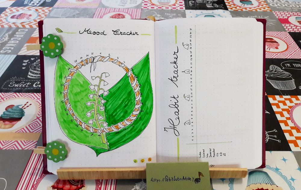 Belette Journal, mon bullet journal de mai 2019 - mood tracker et habit tracker