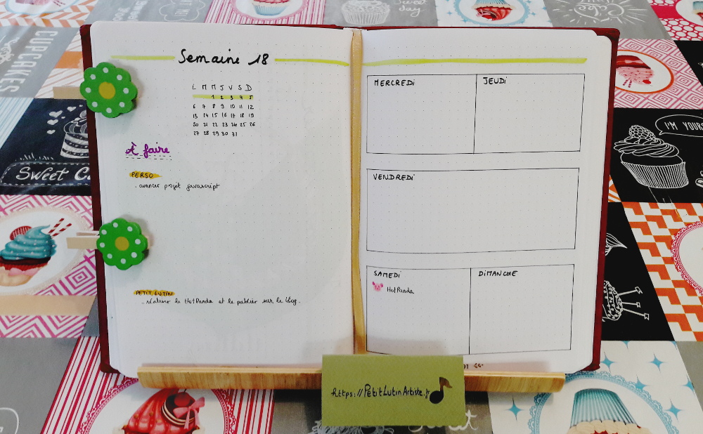 Belette Journal, mon bullet journal de mai 2019 - première semaine de mai