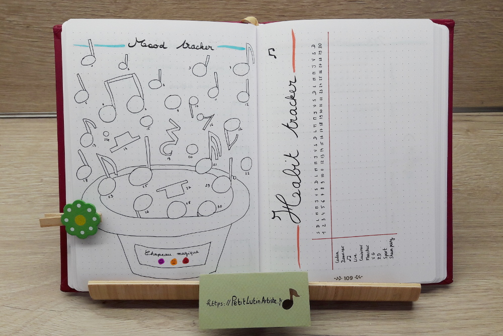 Belette Journal, mon bullet journal de juin 2019 - mood tracker et habit tracker