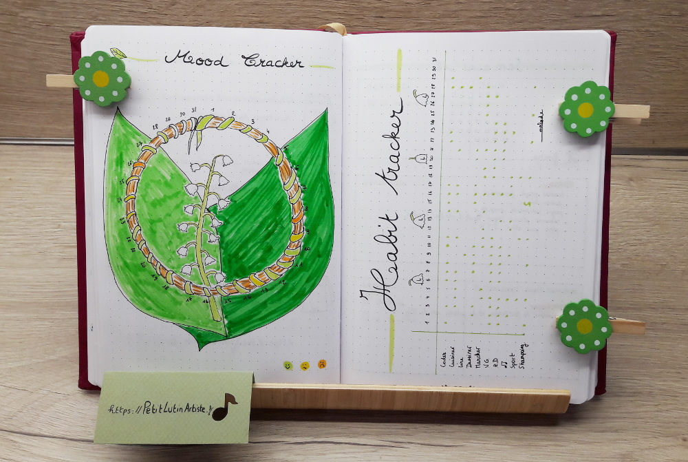 Belette Journal, mon bullet journal de mai 2019 - mood tracker et habit tracker