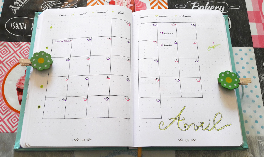 Belette journal : calendrier mensuel