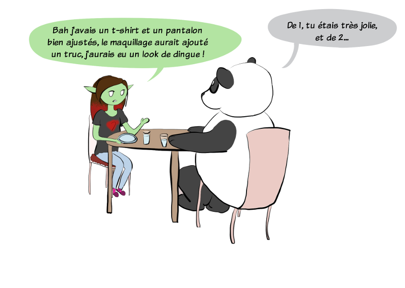 Petit Lutin dit qu'avec du maquillage elle aurait eu un look d'enfer